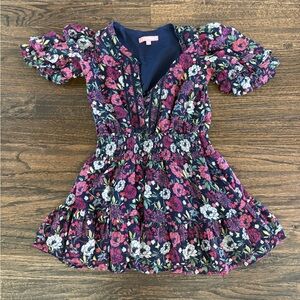 BCBGirls Floral Kids Dress in Pink and Navy